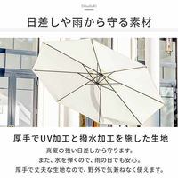 三栄コーポレーション UV・撥水加工付き大型ガーデンパラソルセット グリーン 角度調整可能　直径300cm A1--LYNX2SGR_AS（直送品）