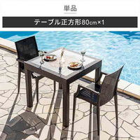 三栄コーポレーション 屋外設置、水洗い可能 ラタン調ガーデンテーブル 幅80cm 単品 A1-PYX80TBL_AS 1個（直送品）