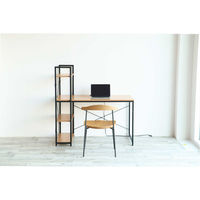 ラックPCデスク コンセント付 NA 幅1200×奥行640×高さ1220mm ナチュラル×ブラック T-3578NA 1台（直送品）