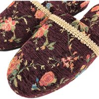 センコー FOOTWELL　クラシカルローズ　スリッパ　約25cm　ブラウン FTW200999 1足（直送品）