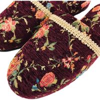 センコー FOOTWELL　クラシカルローズ　スリッパ　約25cm　ワインレッド FTW200999 1足（直送品）