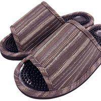 センコー FeelFoot ネブラ ツボ押し 健康 スリッパ M 約24cm ブラウン FF140399 1足（直送品）
