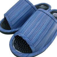 センコー FeelFoot ネブラ ツボ押し 健康 スリッパ M 約24cm ブルー FF140399 1足（直送品）