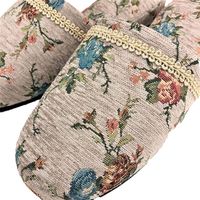 センコー FOOTWELL　クラシカルローズ　スリッパ　約25cm　ベージュ FTW200999 1足（直送品）