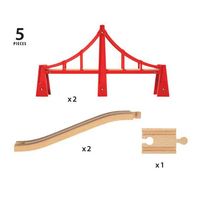 BRIO（ブリオ） ダブルサスペンション橋 レールセット おもちゃ 33683 1セット