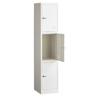 ストア・エキスプレス スチール製ロッカーダイヤル錠 ホワイト 3人用 6282-43 1台（直送品）