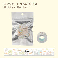 テプラ TEPRA Liteテープ 幅15mm  すみっコぐらし柄 ブレッド TPTSG15-003 1個 キングジム