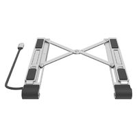 ドッキングステーション搭載ノートPCスタンド Cポート×2 Aポート×2 HDMI×1 SD/microSDスロット 高さ調節可能