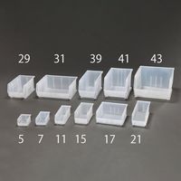 エスコ 140x276x127mm パーツトレー(重ね型/クリア/12個) EA661EA-16 1箱(12個)（直送品）