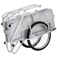 エスコ 900x600mm リヤカー・折畳式(側板付/アルミ製) EA520AG-7 1台（直送品）