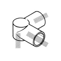 エスコ [パイプラック用] 3方向プラスチックジョイント(アイボリー) EA976BY-347 1セット(30個)（直送品）