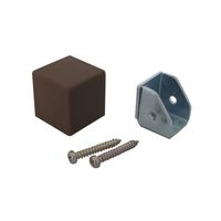 エスコ 25x25x25mm 戸当り(床用/ダークブラウン) EA951LG-111 1セット(15St:1St×15セット)（直送品）