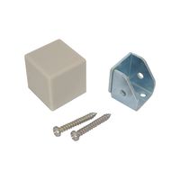 エスコ 25x25x25mm 戸当り(床用/ライトグレー) EA951LG-112 1セット(15St:1St×15セット)（直送品）