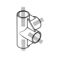 エスコ [パイプラック用] 4方向プラスチックジョイント(アイボリー) EA976BY-322 1セット(20個)（直送品）