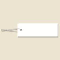 エスコ 37x12mm 糸付名札(ホワイト/100枚) EA475HZ-52 1セット(1500枚:100枚×15束)（直送品）