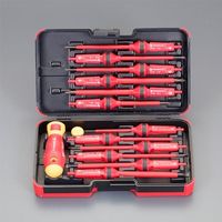 エスコ 12本組 絶縁ドライバー(差換え式) EA557SV-50 1セット（直送品）
