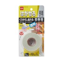 エスコ 15mmx10m 両面テープ(繰り返し貼れる) EA944MF-202 1セット(15巻)（直送品）