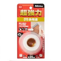 エスコ 20mmx1.5m 両面テープ・超強力(多用途) EA944MF-243 1セット(10巻)（直送品）