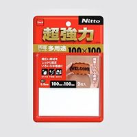 エスコ 100x100mm 両面シート・超強力(多用途/2枚) EA944MF-246 1セット(20枚:2枚×10袋)（直送品）