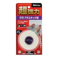 エスコ 15mmx2.0m 両面テープ・超強力(プラスチック用) EA944MF-251 1セット(10巻)（直送品）