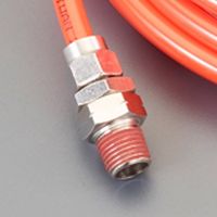 エスコ 5.0/ 8.0mmx10m ウレタンホース(スイベル金具・プラグ付 EA125CH-110 1セット(3巻)（直送品）