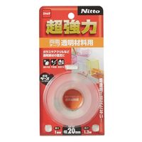 エスコ 20mmx1.2m 超強力・両面テープ(透明材料用) EA944MF-263 1セット(10巻)（直送品）