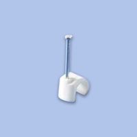 エスコ 7ー10mm 丸型ケーブルクリップ(白/100個) EA947EA-7 1セット(1000個:100個×10袋)（直送品）