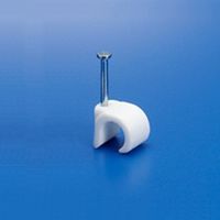 エスコ 8ー12mm 丸型ケーブルクリップ(白/100個) EA947EB-8 1セット(1000個:100個×10袋)（直送品）