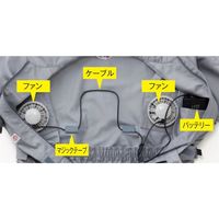 山田辰 空調服(R) 半袖つなぎ服(ファン・バッテリー付) グレー L 1-9821-G1-SET-L 1式（直送品）