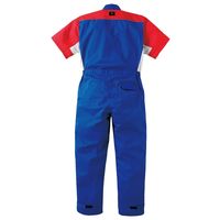 ヤマタカ 半袖メカニックスーツ ライトネイビー×レッド 5L 705-2-5L 1枚（直送品）