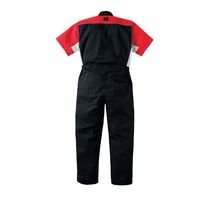 ヤマタカ 半袖メカニックスーツ ブラック×レッド 3L 705-5-3L 1枚（直送品）