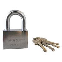 アイアイ ディスク南京錠 真鍮 クローム 50mm IB-074 1セット（直送品）