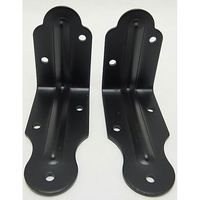 ウエイク リッキー補強金具 ブラック 2枚入り 4981656123274 1セット(8パック)（直送品）