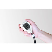 【タイマー】 ドリテック ストップウォッチ「スピールS」ホワイト SW-121WT 1個