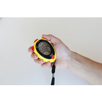 【タイマー】 ドリテック ストップウォッチ「ヴィッド」イエロー SW-124YE 1個