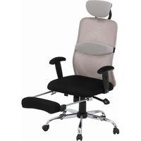 不二貿易 スリープ メッシュバックチェアー グレー 50379 1脚（直送品）