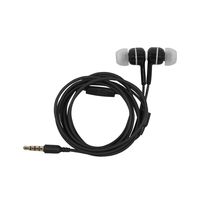 ステレオイヤホン 有線 1.2m ハンズフリー対応 マイク・リモコン付 インナーイヤー ブラック オウルテック