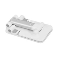 スマホスタンド 折り畳み式 厚さ11mmまで対応 高さ角度調節可 ホワイト オウルテック 1個