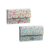 リヒトラブ FLOWER IMAGE 通帳ホルダー 6ポケット 青 D1184-8 1冊