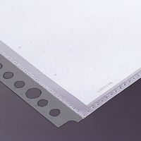 リヒトラブ クリヤーポケット 1組=10枚入 中台紙付 B5S 26穴 藍 N-2005 1組