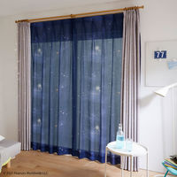 スミノエ PEANUTS セミオーダー レースカーテン ファーストビーグル 1300×1390mm ダークブルー 1セット(2枚入)（直送品）