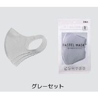 クロスプラス パステルマスク　グレーＭ 412280 1袋(3枚入)