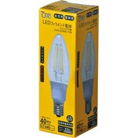 東京メタル工業 シャンデリア球型フィラメントLED LDC4LCD40E17-TM 1セット(1個×4)