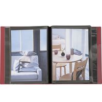 ナカバヤシ ポケットアルバム フォトグラフィリア 2L判 1段 100枚 レッド PH2L-1010-R 1冊