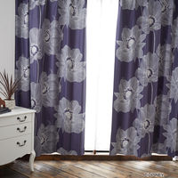 スミノエ DISNEY セミオーダー カーテン ミッキー オオキイアネモネ 2800×1450mm ダークブルー １セット(2枚入)（直送品）