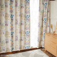 スミノエ DISNEY セミオーダーカーテン フラワーベースミッキーウィズドナルド 1400×1600mm ライトブルー １セット(2枚入)（直送品）