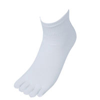 小野商事 5本指靴下 厚地ソックス ホワイト1セット（5足組×5） AG255　1セット（25足）（直送品）
