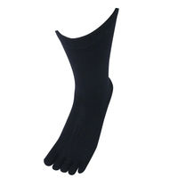 小野商事 5本指靴下 ロングソックス ブラック 1セット(3足組×5) AG279 1セット(15足)（直送品）