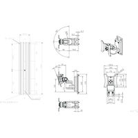 ウィンテクノ 液晶モニターアーム 壁面レール固定アーム シルバー/ホワイト WGHM-03181 1台（直送品）