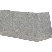 ガイアエデュケーション ブース型デスクトップパネル 幅970×奥行430×高さ500mm ライトグレー 1台（直送品）